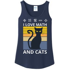 I Love Math And Cats Ladies Essential Tank