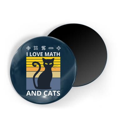 I Love Math And Cats Magnet