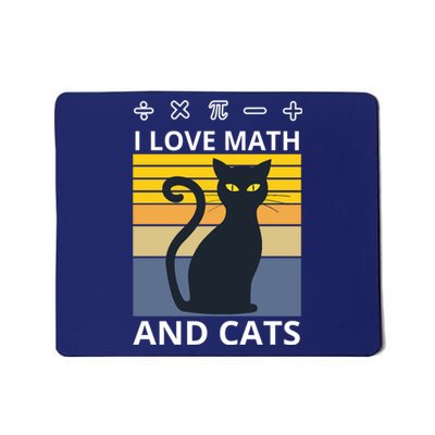 I Love Math And Cats Mousepad