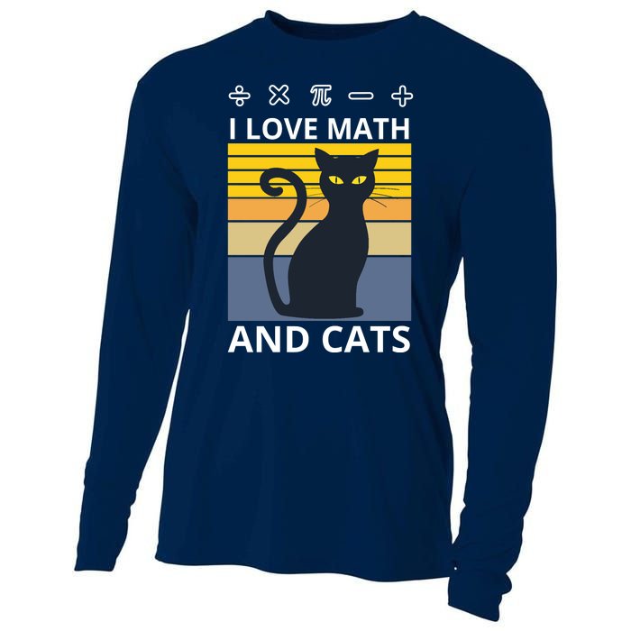 I Love Math And Cats Cooling Performance Long Sleeve Crew