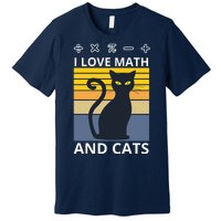 I Love Math And Cats Premium T-Shirt