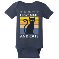 I Love Math And Cats Baby Bodysuit