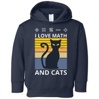 I Love Math And Cats Toddler Hoodie