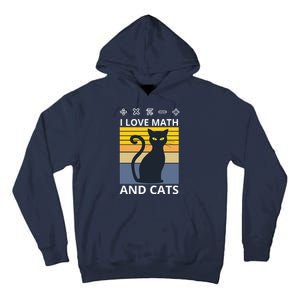 I Love Math And Cats Tall Hoodie