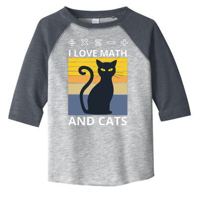 I Love Math And Cats Toddler Fine Jersey T-Shirt