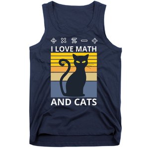 I Love Math And Cats Tank Top