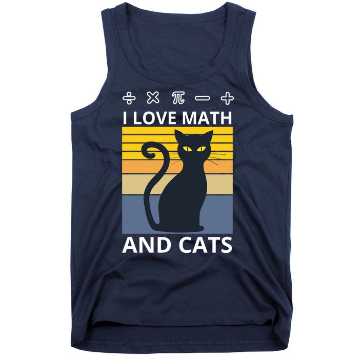 I Love Math And Cats Tank Top