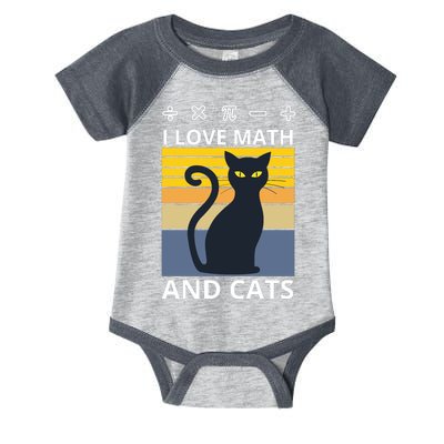 I Love Math And Cats Infant Baby Jersey Bodysuit