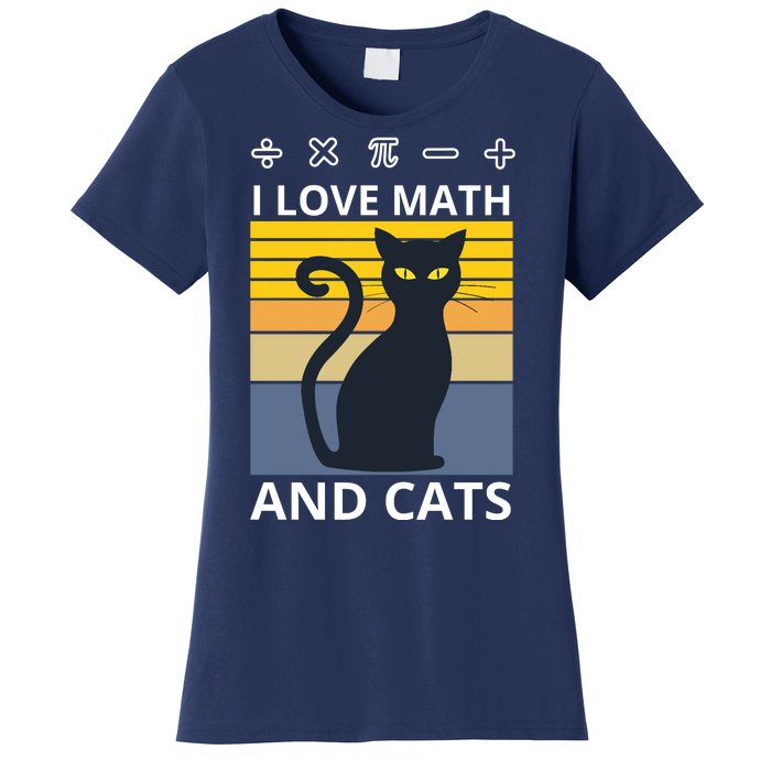 I Love Math And Cats Women's T-Shirt