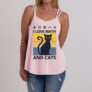 I Love Math And Cats Women's Strappy Tank