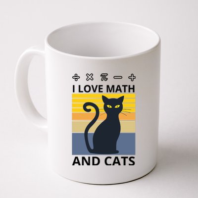 I Love Math And Cats Coffee Mug