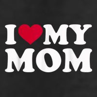 I Love My Mother 7 Panel Mesh Trucker Snapback Hat