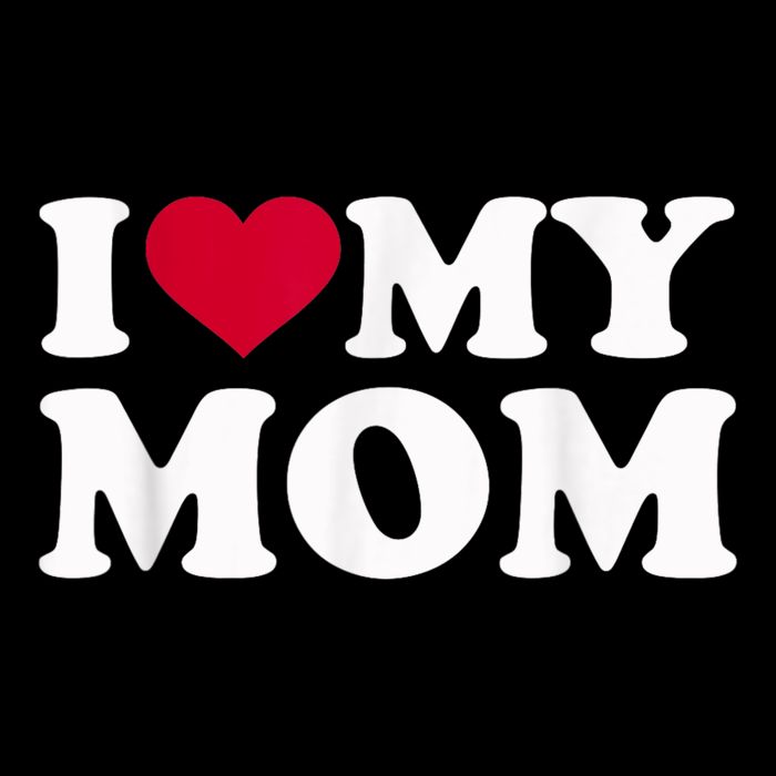 I Love My Mother Drawstring Bag