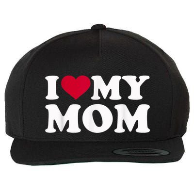 I Love My Mother Wool Snapback Cap