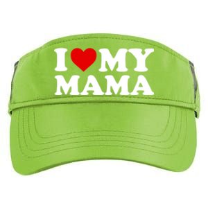 I Love My Mama Mom Gift Red Heart Great Gift Adult Drive Performance Visor