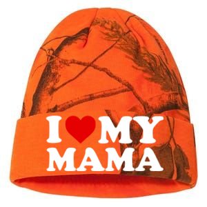 I Love My Mama Mom Gift Red Heart Great Gift Kati Licensed 12" Camo Beanie