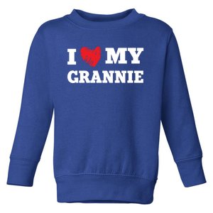 I Love My Grannie Favorite Family Member Valentines Gift Toddler Sweatshirt