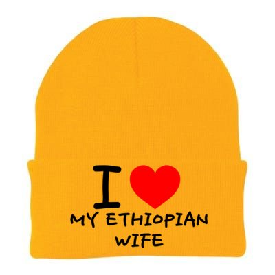 I Love My Ethiopian Wife Funny Heart Knit Cap Winter Beanie