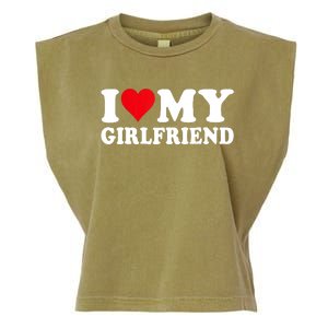 I Love My Girlfriend I Heart My Girlfriend I Love My GF Garment-Dyed Women's Muscle Tee