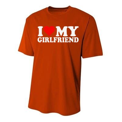 I Love My Hot Girlfriend I Heart My Hot Girlfriend Gf Performance Sprint T-Shirt