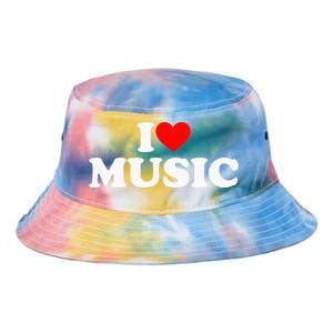 I Love Music Music Lover I Heart Music Tie Dye Newport Bucket Hat