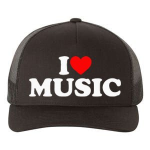 I Love Music Music Lover I Heart Music Yupoong Adult 5-Panel Trucker Hat