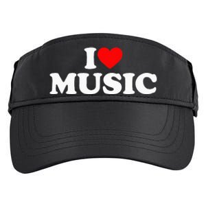 I Love Music Music Lover I Heart Music Adult Drive Performance Visor