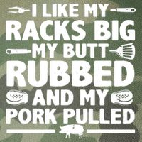 I Like My Racks Big My Butt Rubbed & Pork Pulled BBQ Legacy Tie Dye Trucker Hat