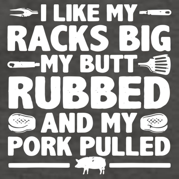 I Like My Racks Big My Butt Rubbed & Pork Pulled BBQ Vector Backpack