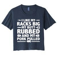 I Like My Racks Big My Butt Rubbed & Pork Pulled BBQ Women's Crop Top Tee