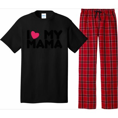 I Love My Mama Tee I Heart My Mama Funny Family Gift Pajama Set