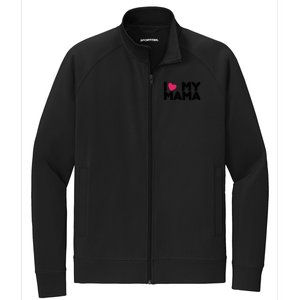 I Love My Mama Tee I Heart My Mama Funny Family Gift Stretch Full-Zip Cadet Jacket