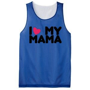 I Love My Mama Tee I Heart My Mama Funny Family Gift Mesh Reversible Basketball Jersey Tank