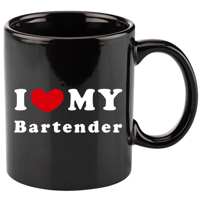 I Love My Bartender I Heart My Bartender Meaningful Gift 11oz C Handle Ceramic Mug