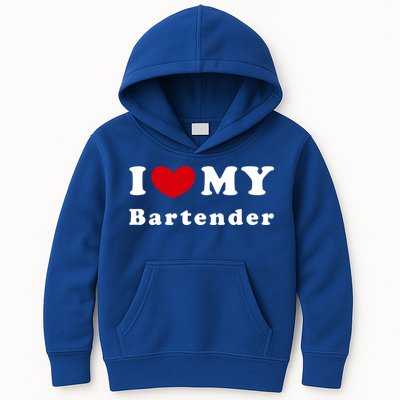 I Love My Bartender I Heart My Bartender Meaningful Gift Kids Hoodie