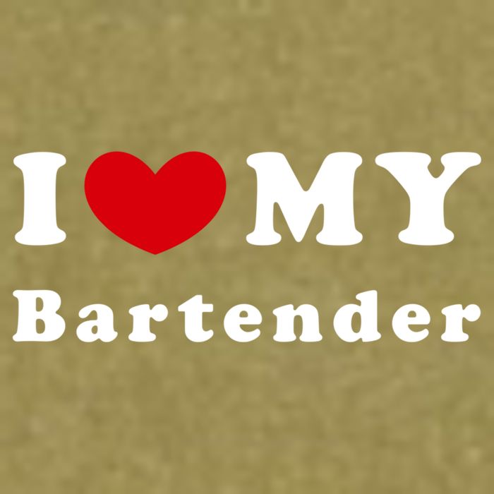 I Love My Bartender I Heart My Bartender Meaningful Gift Garment-Dyed Women's Muscle Tee