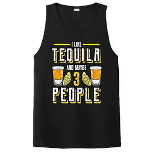 I Like My Tequila And Maybe 3 People Gift Alcohol Gift Cute Gift PosiCharge Competitor Tank