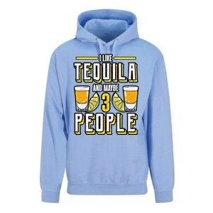 I Like My Tequila And Maybe 3 People Gift Alcohol Gift Cute Gift Unisex Surf Hoodie