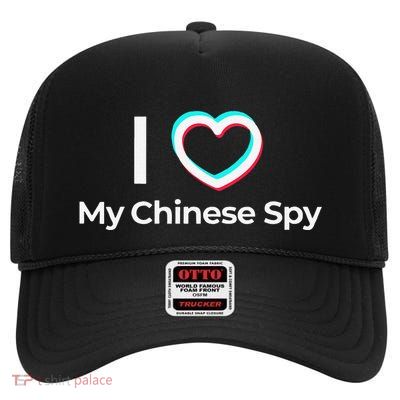 I Love My Chinese Spy High Crown Mesh Back Trucker Hat