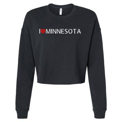 I Love Minnesota Cropped Pullover Crew
