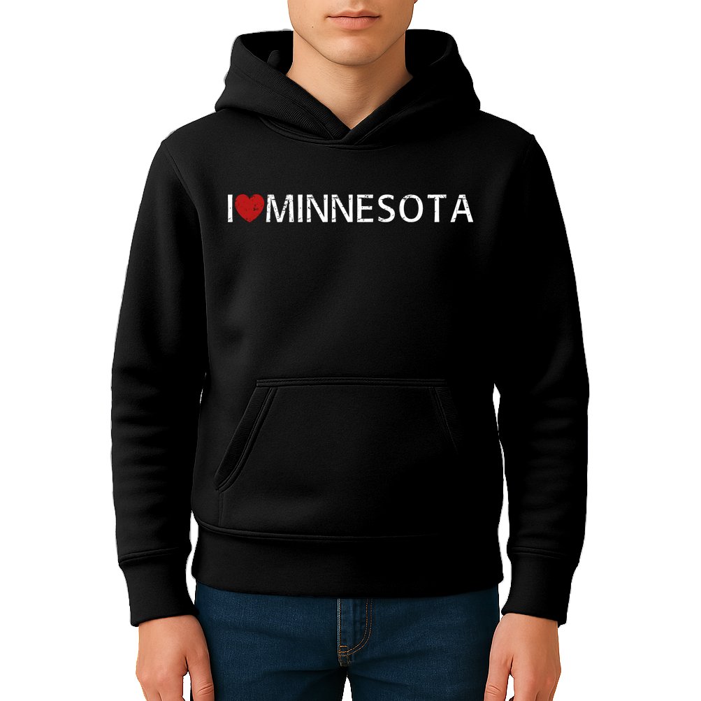 I Love Minnesota Kids Hoodie
