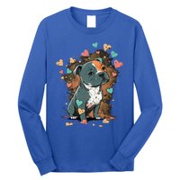 I Love My Staffordshire Bull Terrier Dog Valentines Day Gift Long Sleeve Shirt