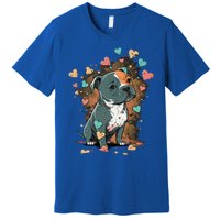 I Love My Staffordshire Bull Terrier Dog Valentines Day Gift Premium T-Shirt