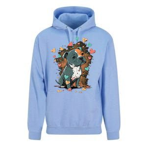 I Love My Staffordshire Bull Terrier Dog Valentines Day Gift Unisex Surf Hoodie