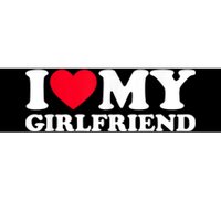 I Love My Girlfriend Funny Gift I Heart My Girlfriend GF Bumper Sticker