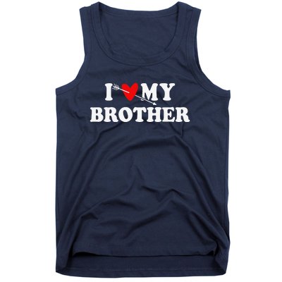 I Love My Brother With Heart Father's Day Wear For Sister Tank Top