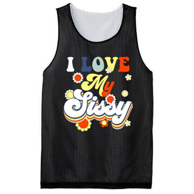 I Love My Sissy Sisterly Love Brother Sister Day Big Sis Mesh Reversible Basketball Jersey Tank