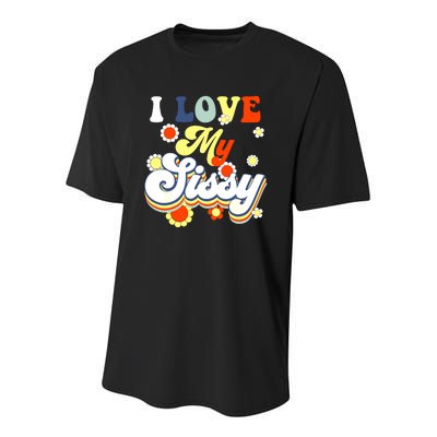 I Love My Sissy Sisterly Love Brother Sister Day Big Sis Youth Performance Sprint T-Shirt