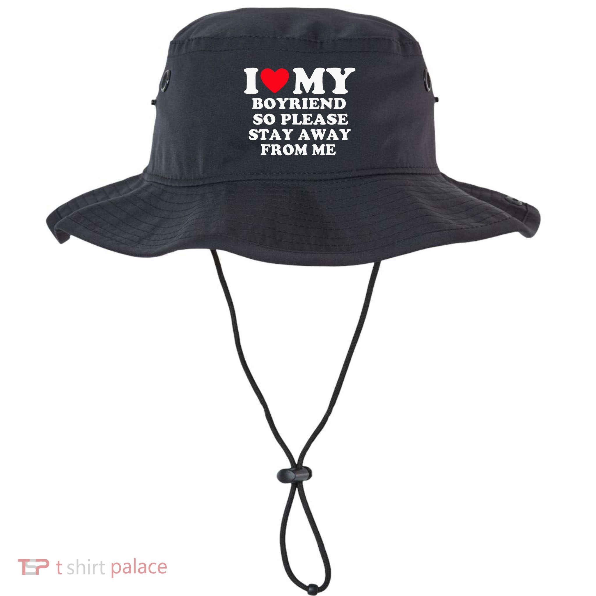 I Love My Boyfriend So Please Stay Away From Me Valentines Bucket Hat
