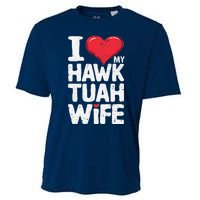 I Love My Hawk Tuah Wife Funny Hawk Tua Wife Cooling Performance Crew T-Shirt